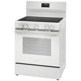 Frigidaire FCRE305CBW Electric Range, 5.3 cu. ft. Capacity, 30 inch Exterior Width, 5 Burners, Storage Drawer, Manual Clean, 3,000 W Highest Element, White colour
