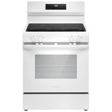 Frigidaire FCRE306CAW Electric Range, 5.3 cu. ft. Capacity, 30 inch Exterior Width, 5 Burners, Storage Drawer, Steam Clean, 3,200 W Highest Element, White colour