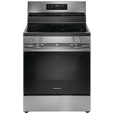 Frigidaire FCRE308CAS Electric Range, 5.3 cu. ft. Capacity, 30 inch Exterior Width, Convection, 5 Burners, Storage Drawer, Yes, Self Clean, 3,200 W Highest Element, Stainless Steel colour