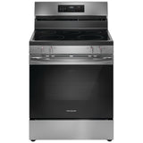 Frigidaire FCRE308CAS Electric Range, 5.3 cu. ft. Capacity, 30 inch Exterior Width, Convection, 5 Burners, Storage Drawer, Yes, Self Clean, 3,200 W Highest Element, Stainless Steel colour