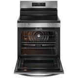 Frigidaire FCRE308CAS Electric Range, 5.3 cu. ft. Capacity, 30 inch Exterior Width, Convection, 5 Burners, Storage Drawer, Yes, Self Clean, 3,200 W Highest Element, Stainless Steel colour