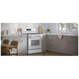 Frigidaire FCRG3062AW Gas Range, 5.1 cu. ft. Capacity, 30 inch Exterior Width, Manual Clean, 5 Burners, Storage Drawer, 18,000 BTU Highest Burner, White colour