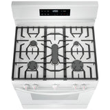 Frigidaire FCRG3062AW Gas Range, 5.1 cu. ft. Capacity, 30 inch Exterior Width, Manual Clean, 5 Burners, Storage Drawer, 18,000 BTU Highest Burner, White colour
