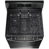 Frigidaire FCRG3083AD Gas Range, 5.1 cu. ft. Capacity, 30 inch Exterior Width, Self Clean, Convection, 5 Burners, Storage Drawer, Yes, 18,000 BTU Highest Burner, Black Stainless Steel colour