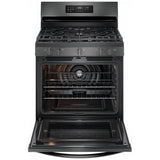 Frigidaire FCRG3083AD Gas Range, 5.1 cu. ft. Capacity, 30 inch Exterior Width, Self Clean, Convection, 5 Burners, Storage Drawer, Yes, 18,000 BTU Highest Burner, Black Stainless Steel colour
