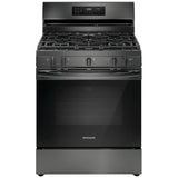 Frigidaire FCRG3083AD Gas Range, 5.1 cu. ft. Capacity, 30 inch Exterior Width, Self Clean, Convection, 5 Burners, Storage Drawer, Yes, 18,000 BTU Highest Burner, Black Stainless Steel colour