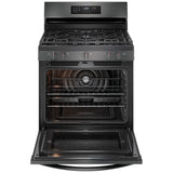 Frigidaire FCRG3083AD Gas Range, 5.1 cu. ft. Capacity, 30 inch Exterior Width, Self Clean, Convection, 5 Burners, Storage Drawer, Yes, 18,000 BTU Highest Burner, Black Stainless Steel colour