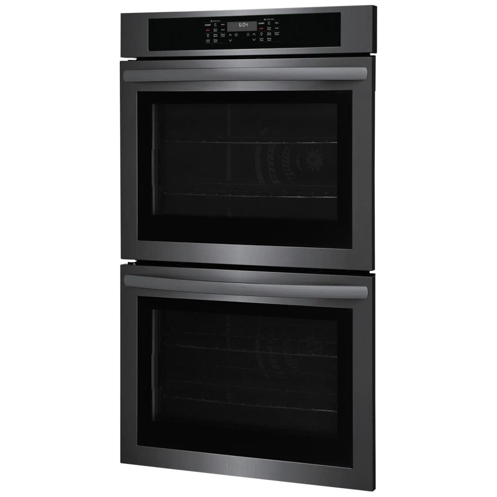 Frigidaire FCWD3030AD Double Wall Oven, 30 inch Exterior Width, Convection, 10.6 cu. ft. Capacity, Air Fry, Black Stainless Steel colour