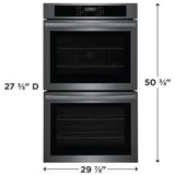 Frigidaire FCWD3030AD Double Wall Oven, 30 inch Exterior Width, Convection, 10.6 cu. ft. Capacity, Air Fry, Black Stainless Steel colour