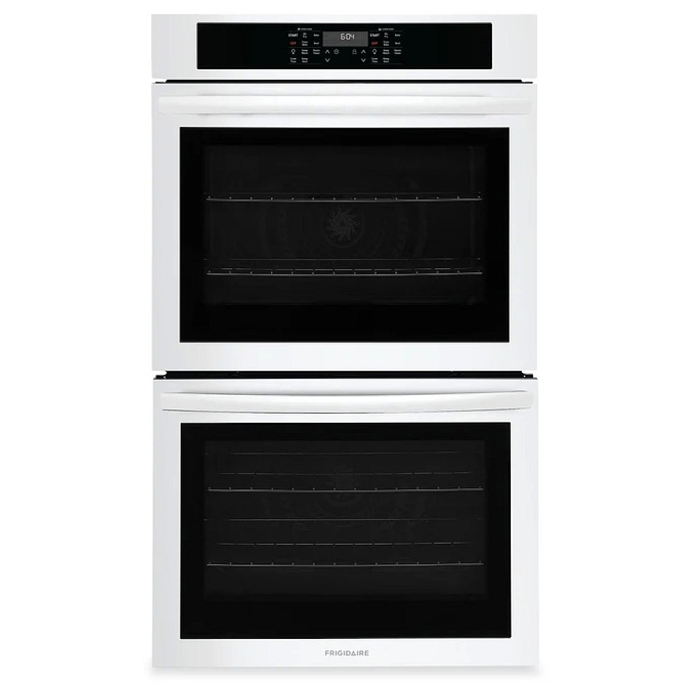 Frigidaire FCWD3030AW Double Wall Oven, 30 inch Exterior Width, Both Ovens Convection, 10.6 cu. ft. Capacity, Air Fry, White colour