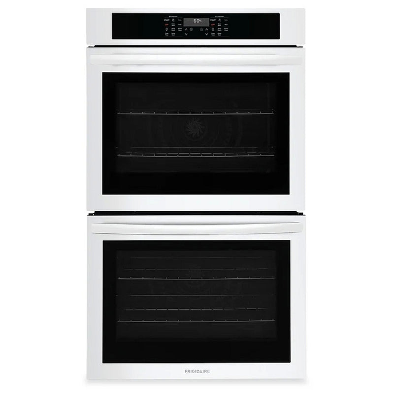 Frigidaire FCWD3030AW Double Wall Oven, 30 inch Exterior Width, Both Ovens Convection, 10.6 cu. ft. Capacity, Air Fry, White colour
