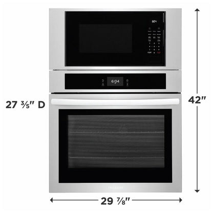 Frigidaire 30" Electric Combination Wall Oven and Microwave Microwave Wall Oven Combo FCWM3027AS