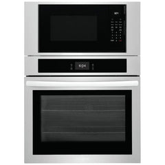 Frigidaire FCWM3027AS Microwave Wall Oven Combo, 30 inch Exterior Width, Convection, Self Clean, 5.3 cu. ft. Capacity, Air Fry, Stainless Steel colour
