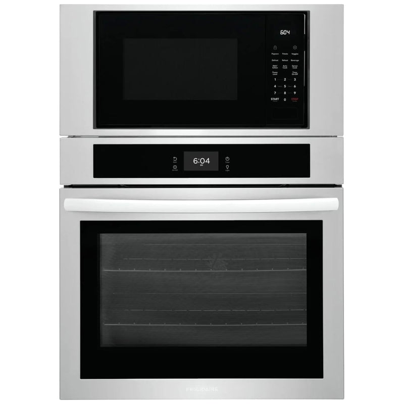 Frigidaire FCWM3027AS Microwave Wall Oven Combo, 30 inch Exterior Width, Convection, Self Clean, 5.3 cu. ft. Capacity, Air Fry, Stainless Steel colour