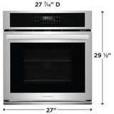 Frigidaire FCWS2730AS Single Wall Oven, 27 inch Exterior Width, Convection, 3.8 cu. ft. Capacity, Air Fry, Stainless Steel colour