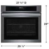 Frigidaire FCWS3030AD Single Wall Oven, 30 inch Exterior Width, Convection, 5.3 cu. ft. Capacity, Air Fry, Black Stainless Steel colour