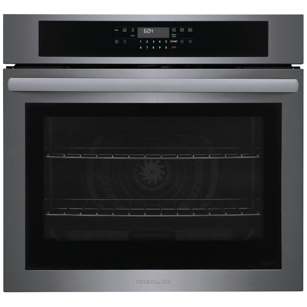Frigidaire FCWS3030AD Single Wall Oven, 30 inch Exterior Width, Convection, 5.3 cu. ft. Capacity, Air Fry, Black Stainless Steel colour
