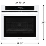 Frigidaire FCWS3030AW Single Wall Oven, 30 inch Exterior Width, Convection, 5.3 cu. ft. Capacity, Air Fry, White colour