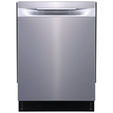 Frigidaire FDHP4336AS Dishwasher, 24 inch Exterior Width, 49 dB Decibel Level, Fully Integrated, Stainless Interior, 5 Wash Cycles, 12 Capacity (Place Settings), Hard Food Disposal, 2 Loading Racks, Stainless Steel colour