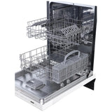 Frigidaire FDHP4336AW Dishwasher, 24 inch Exterior Width, 49 dB Decibel Level, Fully Integrated, Stainless Interior, 5 Wash Cycles, 12 Capacity (Place Settings), Hard Food Disposal, 2 Loading Racks, White colour