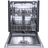 Frigidaire FDHP4336AW Dishwasher, 24 inch Exterior Width, 49 dB Decibel Level, Fully Integrated, Stainless Interior, 5 Wash Cycles, 12 Capacity (Place Settings), Hard Food Disposal, 2 Loading Racks, White colour