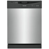Frigidaire FDPC4221AS Dishwasher, 24 inch Exterior Width, 62 dB Decibel Level, Full Console, 2 Wash Cycles, 12 Capacity (Place Settings), Hard Food Disposal, 2 Loading Racks, Stainless Steel colour
