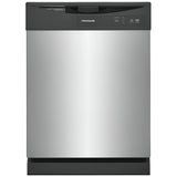 Frigidaire FDPC4221AS Dishwasher, 24 inch Exterior Width, 62 dB Decibel Level, Full Console, 2 Wash Cycles, 12 Capacity (Place Settings), Hard Food Disposal, 2 Loading Racks, Stainless Steel colour