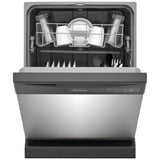 Frigidaire FDPC4221AS Dishwasher, 24 inch Exterior Width, 62 dB Decibel Level, Full Console, 2 Wash Cycles, 12 Capacity (Place Settings), Hard Food Disposal, 2 Loading Racks, Stainless Steel colour