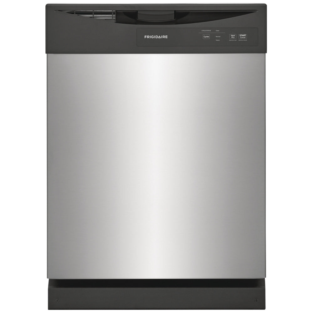 Frigidaire FDPC4221AS Dishwasher, 24 inch Exterior Width, 62 dB Decibel Level, Full Console, 2 Wash Cycles, 12 Capacity (Place Settings), Hard Food Disposal, 2 Loading Racks, Stainless Steel colour