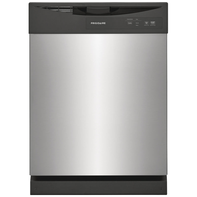 Frigidaire FDPC4221AS Dishwasher, 24 inch Exterior Width, 62 dB Decibel Level, Full Console, 2 Wash Cycles, 12 Capacity (Place Settings), Hard Food Disposal, 2 Loading Racks, Stainless Steel colour