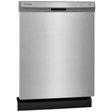 Frigidaire FDPC4314AS Dishwasher, 24 inch Exterior Width, 54 dB Decibel Level, Full Console, Plastic Interior, 4 Wash Cycles, 14 Capacity (Place Settings), Hard Food Disposal, 2 Loading Racks, Stainless Steel colour