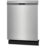 Frigidaire FDPC4314AS Dishwasher, 24 inch Exterior Width, 54 dB Decibel Level, Full Console, Plastic Interior, 4 Wash Cycles, 14 Capacity (Place Settings), Hard Food Disposal, 2 Loading Racks, Stainless Steel colour