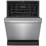 Frigidaire FDPC4314AS Dishwasher, 24 inch Exterior Width, 54 dB Decibel Level, Full Console, Plastic Interior, 4 Wash Cycles, 14 Capacity (Place Settings), Hard Food Disposal, 2 Loading Racks, Stainless Steel colour