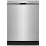 Frigidaire FDPC4314AS Dishwasher, 24 inch Exterior Width, 54 dB Decibel Level, Full Console, Plastic Interior, 4 Wash Cycles, 14 Capacity (Place Settings), Hard Food Disposal, 2 Loading Racks, Stainless Steel colour