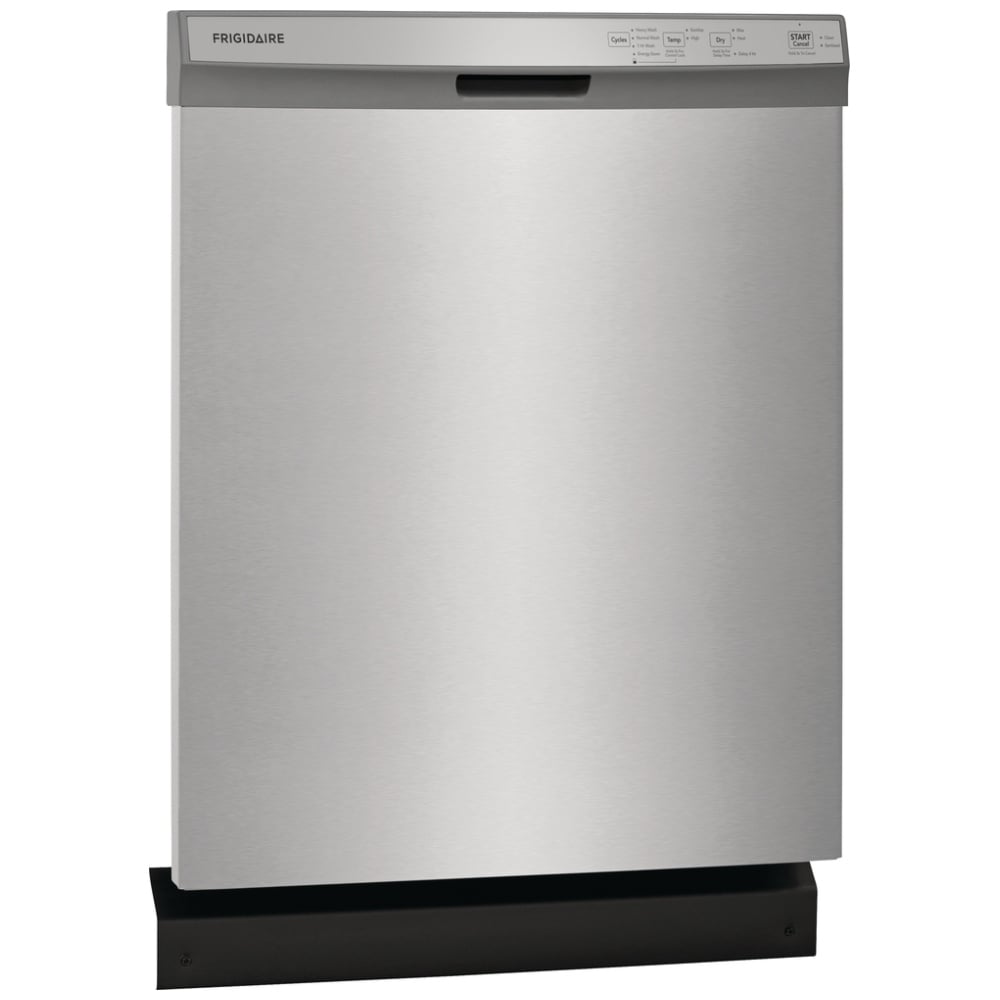 Frigidaire FDPC4314AS Dishwasher, 24 inch Exterior Width, 54 dB Decibel Level, Full Console, Plastic Interior, 4 Wash Cycles, 14 Capacity (Place Settings), Hard Food Disposal, 2 Loading Racks, Stainless Steel colour