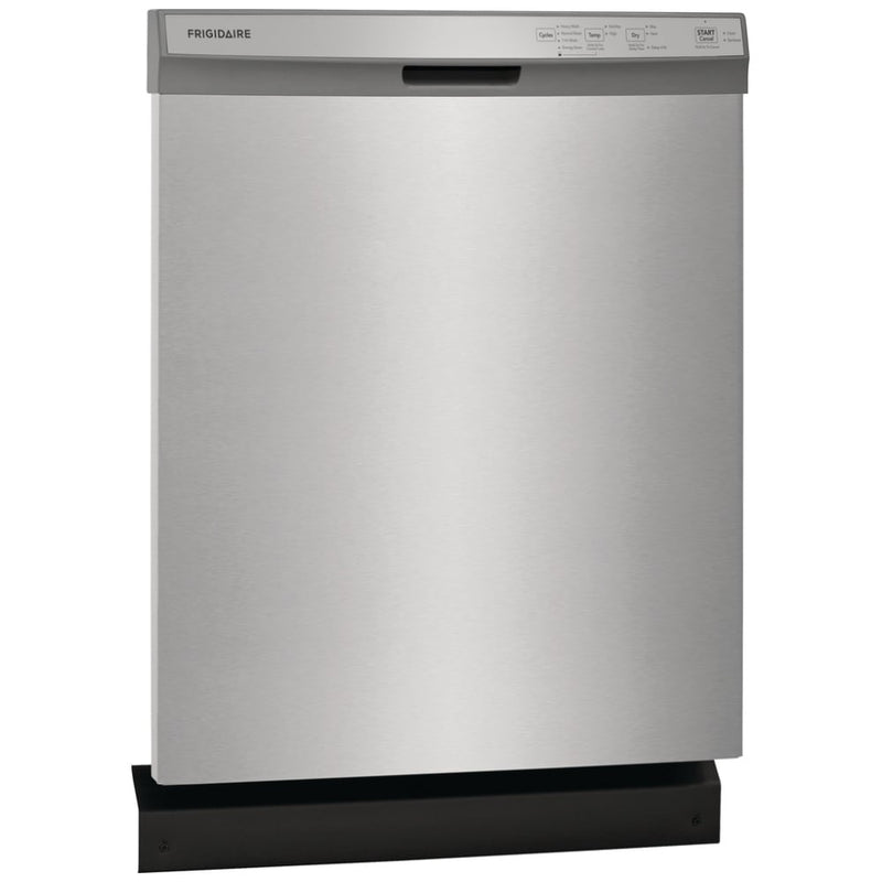 Frigidaire FDPC4314AS Dishwasher, 24 inch Exterior Width, 54 dB Decibel Level, Full Console, Plastic Interior, 4 Wash Cycles, 14 Capacity (Place Settings), Hard Food Disposal, 2 Loading Racks, Stainless Steel colour