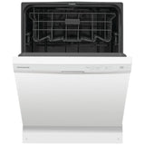 Frigidaire FDPC4314AW Dishwasher, 24 inch Exterior Width, 54 dB Decibel Level, Full Console, Plastic Interior, 4 Wash Cycles, 14 Capacity (Place Settings), Hard Food Disposal, 2 Loading Racks, White colour