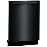 Frigidaire FDPH4316AD Dishwasher, 24 inch Exterior Width, 52 dB Decibel Level, Fully Integrated, Plastic Interior, 4 Wash Cycles, 14 Capacity (Place Settings), Hard Food Disposal, 2 Loading Racks, Black Stainless Steel colour