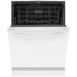 Frigidaire FDPH4316AW Dishwasher, 24 inch Exterior Width, 52 dB Decibel Level, Fully Integrated, Plastic Interior, 4 Wash Cycles, 14 Capacity (Place Settings), Hard Food Disposal, 2 Loading Racks, White colour