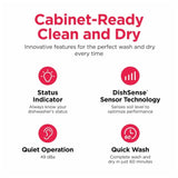 Frigidaire FDSH4502BF Dishwasher, 24 inch Exterior Width, 49 dB Decibel Level, Fully Integrated, Stainless Interior, 5 Wash Cycles, 14 Capacity (Place Settings), 3 Loading Racks, Stainless Steel colour