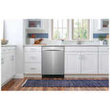 Frigidaire FDSH4502BF Dishwasher, 24 inch Exterior Width, 49 dB Decibel Level, Fully Integrated, Stainless Interior, 5 Wash Cycles, 14 Capacity (Place Settings), 3 Loading Racks, Stainless Steel colour