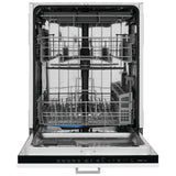 Frigidaire FDSR4501AP Dishwasher, 24 inch Exterior Width, 49 dB Decibel Level, Fully Integrated, Stainless Interior, Custom Panel Ready, 5 Wash Cycles, 14 Capacity (Place Settings), Hard Food Disposal, 3 Loading Racks, Panel Ready