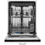 Frigidaire FDSR4501AP Dishwasher, 24 inch Exterior Width, 49 dB Decibel Level, Fully Integrated, Stainless Interior, Custom Panel Ready, 5 Wash Cycles, 14 Capacity (Place Settings), Hard Food Disposal, 3 Loading Racks, Panel Ready