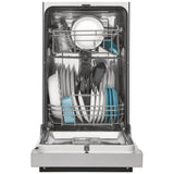 Frigidaire FFBD1831US Dishwasher, 18 inch Exterior Width, 52 dB Decibel Level, Full Console, Stainless Interior, 6 Wash Cycles, 8 Capacity (Place Settings), 2 Loading Racks, Stainless Steel colour