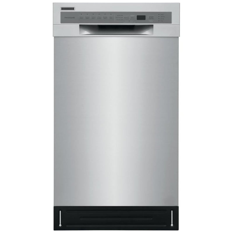 Frigidaire FFBD1831US Dishwasher, 18 inch Exterior Width, 52 dB Decibel Level, Full Console, Stainless Interior, 6 Wash Cycles, 8 Capacity (Place Settings), 2 Loading Racks, Stainless Steel colour