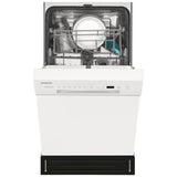 Frigidaire FFBD1831UW Dishwasher, 18 inch Exterior Width, 52 dB Decibel Level, Full Console, Stainless Interior, 6 Wash Cycles, 8 Capacity (Place Settings), 2 Loading Racks, White colour