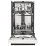 Frigidaire FFBD1831UW Dishwasher, 18 inch Exterior Width, 52 dB Decibel Level, Full Console, Stainless Interior, 6 Wash Cycles, 8 Capacity (Place Settings), 2 Loading Racks, White colour
