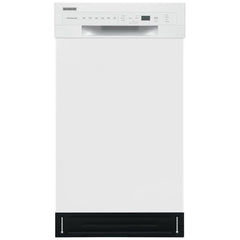 Frigidaire FFBD1831UW Dishwasher, 18 inch Exterior Width, 52 dB Decibel Level, Full Console, Stainless Interior, 6 Wash Cycles, 8 Capacity (Place Settings), 2 Loading Racks, White colour