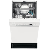 Frigidaire FFBD1831UW Dishwasher, 18 inch Exterior Width, 52 dB Decibel Level, Full Console, Stainless Interior, 6 Wash Cycles, 8 Capacity (Place Settings), 2 Loading Racks, White colour