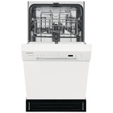 Frigidaire FFBD1831UW Dishwasher, 18 inch Exterior Width, 52 dB Decibel Level, Full Console, Stainless Interior, 6 Wash Cycles, 8 Capacity (Place Settings), 2 Loading Racks, White colour